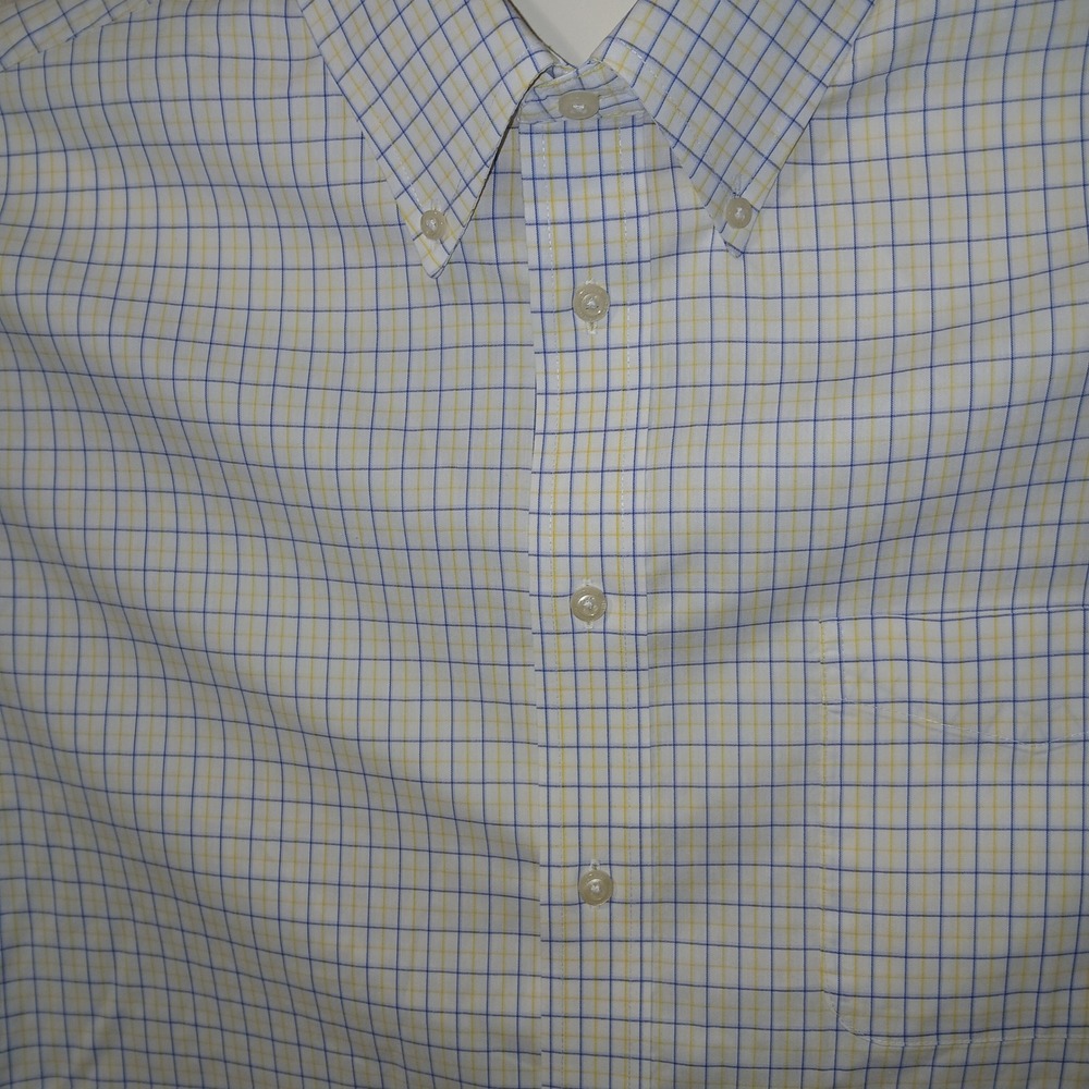 LAUREN Ralph Lauren Mens Stretch Fabric Regular Fit Plaid Button Large Shirt - Picture 2 of 9